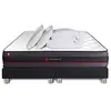 Image de Pack matelas REGEN 200x200 + double sommiers noir 100x200 + Couette + 2 oreillers