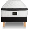 Image de Prestige literie Ensemble Privilège Memoire de forme 5 zones sommier noir 140 x 190 cm