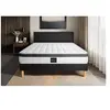 Image de Ensemble matelas 140 x 190 cm Supérieur - Mousse à mémoire de forme - Ep : 21 cm - Ferme - sommier Noir