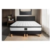 Image de Ensemble matelas 200 x 200 cm Supérieur - Mousse à mémoire de forme - Ep : 21 cm - Ferme - sommier Noir