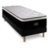 Image de Ensemble Suite 90x190 Ressorts ensachés, mémoire de forme 5 zones sommier noir