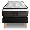 Image de Ensemble matelas 90 x 200 cm Suite - Ressorts ensachés - Ep : 26 cm - Equilibré - sommier Noir