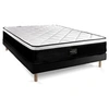 Image de Ensemble matelas 160 x 200 cm Suite - Ressorts ensachés - Ep : 26 cm - Equilibré - sommier Noir