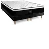 Image de Ensemble Suite 200x200 Ressorts ensachés, mémoire de forme 5 zones double sommier noir