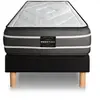 Image de Ensemble matelas 90 x 200 cm Exclusive - Ressorts ensachés - Ep : 22 cm - Ferme - sommier Noir