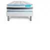 Image de Ensemble 90x190 matelas BodyFlex ressorts ensachés et mémoire de forme + sommier kit blanc