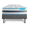 Image de Ensemble 90x200 matelas BodyFlex ressorts ensachés et mémoire de forme + sommier kit gris