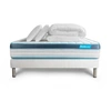 Image de Pack Matelas BodyFit - Mémoire de forme - Ep : 24cm - Sommier kit Blanc avec couette et 2 oreillers