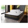 Image de Pack Matelas Ultra - Mémoire de forme et micro ressorts ensachés - Ep : 26cm - Sommier kit Noir avec couette et 2 oreillers