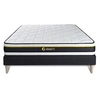 Image de Ensemble 140x190 matelas SOFT + sommier kit noir