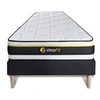 Image de Ensemble 90x200 matelas SOFT + sommier kit noir