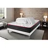 Image de Somness Pack prêt a dormir matelas ressorts ensaches et memoire de forme sommier kit blanc Couette 2 oreillers 140 x 200 cm