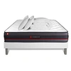 Image de Pack prêt à dormir 140x190 matelas REGEN à mémoire de forme + sommier kit blanc + Couette 240x220 cm + 2 oreillers 60x40cm