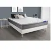 Image de Ensemble matelas Ressorts ensachés+Mémoire de forme ACTIFLEX ZEN 140x190 Maxi épaisseur 7zones de confort + sommier KIT blanc