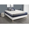 Image de Ensemble ACTIFLEX CONFORT Matelas Ressorts ensachés+mémoire de forme 140x190cm Maxi épaisseur + sommier KIT blanc