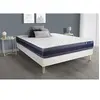 Image de Ensemble matelas Ressorts ensachés+Mémoire de forme ACTIFLEX MORPHO 160x200 Maxi épaisseur 5zones confort + sommier KIT blanc