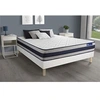 Image de Ensemble matelas Ressorts ensachés + Mémoire de forme ACTIFLEX ERGO 140x200 Maxi épaisseur 5zones confort + sommier KIT blanc