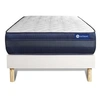 Image de Ensemble matelas ACTIFLEX TECH 90x190 Mémoire de forme Maxi épaisseur 5zones de confort + sommier KIT blanc