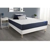 Image de Ensemble matelas Ressorts ensachés et Mémoire de forme ACTIFLEX SLEEP 200x200 5zones de confort + sommier KIT blanc