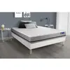Image de ACTISOM Ensemble matelas ACTIFLEX SOFT 3 zones de confort sommier KIT blanc 200 x 200 cm