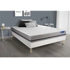 Image de Ensemble matelas 200x200 ACTIFLEX SOFT 3zones de confort + sommier KIT blanc
