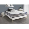 Image de Ensemble matelas Ressorts ensachés ACTIFLEX PUR 200x200cm 3zones de confort + sommier KIT blanc