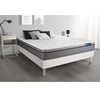 Image de Ensemble matelas Latex+Mémoire de forme ACTILATEX ZEN 140x190 Maxi épaisseur 7zones de confort + sommier KIT blanc