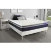 Image de ACTISOM Ensemble Matelas Latex memoire de forme Maxi epaisseur 7 zones de confort sommier KIT blanc 180 x 200 cm
