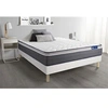 Image de Ensemble matelas ACTILATEX PLUS 160x200 Latex+Mémoire de forme Maxi épaisseur 7zones de confort + sommier KIT blanc