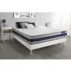 Image de ACTISOM Ensemble matelas Latex et Memoire de forme Maxi epaisseur 5 zones de confort et sommier KIT blanc 160 x 200 cm