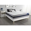Image de Ensemble matelas Latex et Mémoire de forme ACTILATEX ERGO 140x200 cm Maxi épaisseur 5zones de confort + sommier KIT blanc