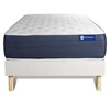 Image de Ensemble matelas Latex et Mémoire de forme ACTILATEX SLEEP 90x200 5zones de confort + sommier KIT blanc