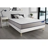 Image de Ensemble matelas Latex et Mémoire de forme ACTILATEX FORM 140x200 cm 5zones de confort + sommier KIT blanc