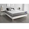 Image de Ensemble matelas ACTILATEX 140x190cm 2 faces à MEMOIRE DE FORME+LATEX 3zones de confort + sommier KIT blanc
