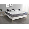 Image de Ensemble matelas Mémoire de forme ACTIMEMO ZEN 140x190 Maxi épaisseur 7zones de confort + sommier KIT blanc