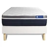 Image de Ensemble ACTIMEMO CONFORT Matelas mémoire de forme 90x190 cm Maxi épaisseur 7zones de confort + sommier KIT blanc