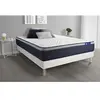Image de Ensemble matelas Mémoire de forme ACTIMEMO MAX 200x200 cm Maxi épaisseur 7zones de confort + sommier KIT blanc