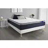 Image de ACTISOM Ensemble matelas Memoire de forme ACTIMEMO MAX Maxi epaisseur 7zones de confort sommier KIT blanc 160 x 200 cm