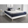 Image de Ensemble matelas Mémoire de forme ACTIMEMO MAX 140x190 cm Maxi épaisseur 7zones de confort + sommier KIT blanc