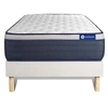 Image de Ensemble matelas Mémoire de forme ACTIMEMO MAX 90x200 cm Maxi épaisseur 7zones de confort + sommier KIT blanc