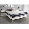 Image de Ensemble matelas Mémoire de forme ACTIMEMO ERGO 140x190 cm Maxi épaisseur 5zones de confort + sommier KIT blanc