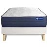 Image de Ensemble matelas ACTIMEMO LIFE 90x200 Mémoire de forme 5zones de confort + sommier KIT blanc