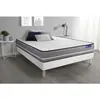 Image de ACTISOM Ensemble matelas a memoire ACTIMEMO PUR 3zones de confort sommier KIT blanc 140 x 190 cm