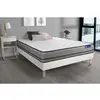 Image de ACTISOM Ensemble matelas ACTIMEMO 2 faces a Mémoire de forme 3 zones de confort sommier KIT blanc 160 x 200 cm