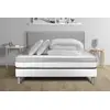 Image de Pack lit complet - Matelas 140x200 cm + Sommier tapissier à lattes (en kit) + 2 oreillers + Couette - Vital Relax