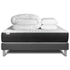 Image de Pack lit complet - Matelas 160x200 cm + Sommier tapissier à lattes (en kit) + 2 oreillers + Couette - Vitalspring