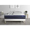 Image de ACTISOM Pack prêt a dormir matelas 2 oreillers couette Memoire de forme Maxi epaisseur sommier KIT blanc 200 x 200 cm