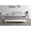 Image de ACTISOM Pack prêt a dormir matelas Latex et memoire de forme ACTILATEX PUR sommier KIT blanc 2 oreillers et couette 140 x 190 cm