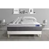 Image de ACTISOM Pack prêt a dormir matelas ACTIMEMO PLUS Memoire de forme 7zones confort sommier KIT blanc 2 oreillers et couette 200 x 200 cm
