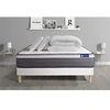 Image de Pack prêt à dormir matelas ACTIMEMO PLUS 140x190 Mémoire de forme 7zones confort + sommier KIT blanc + 2 oreillers + couette